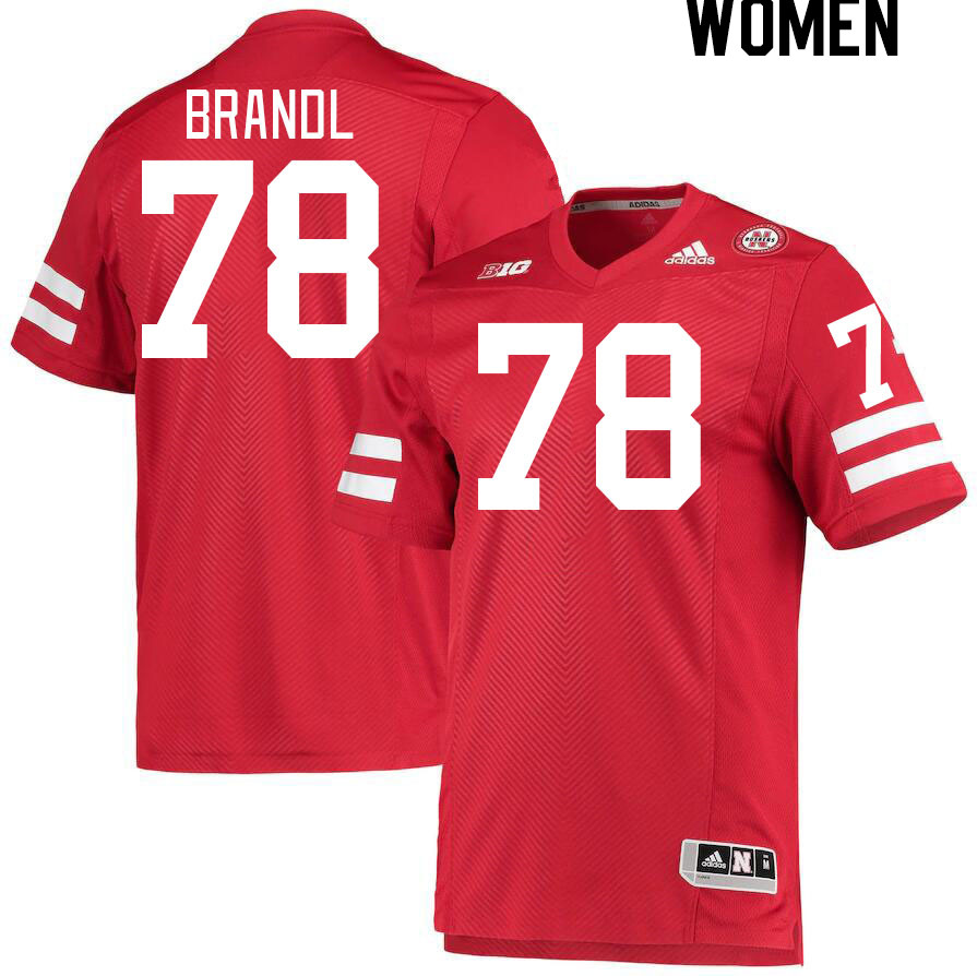 Women #78 Jacob Brandl Nebraska Cornhuskers College Football Jerseys Stitched Sale-Red - Click Image to Close